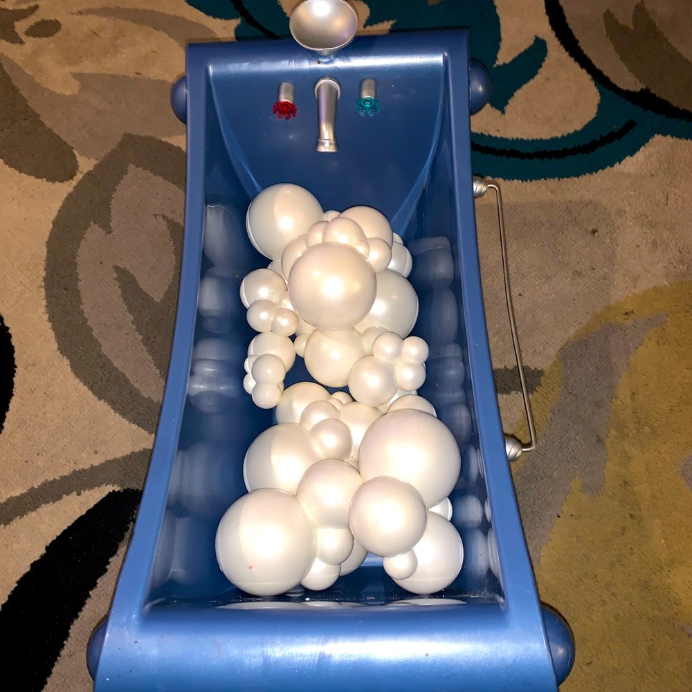 American Girl Doll bath tub and bubbles.